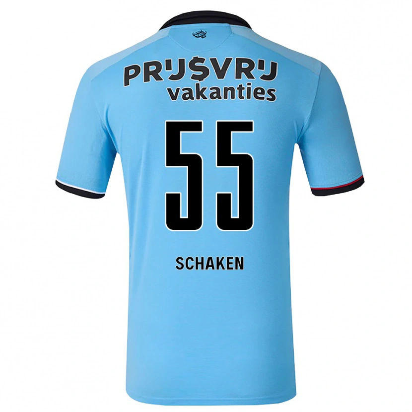 Danxen Dame Jerayno Schaken #55 Himmelblå Svart Rød Bortetrøye Drakt Trøye 2026/27 Skjorter T-Skjorte