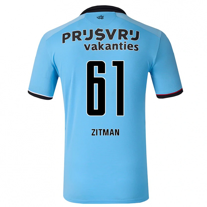 Danxen Dame Sven Zitman #61 Himmelblå Svart Rød Bortetrøye Drakt Trøye 2026/27 Skjorter T-Skjorte