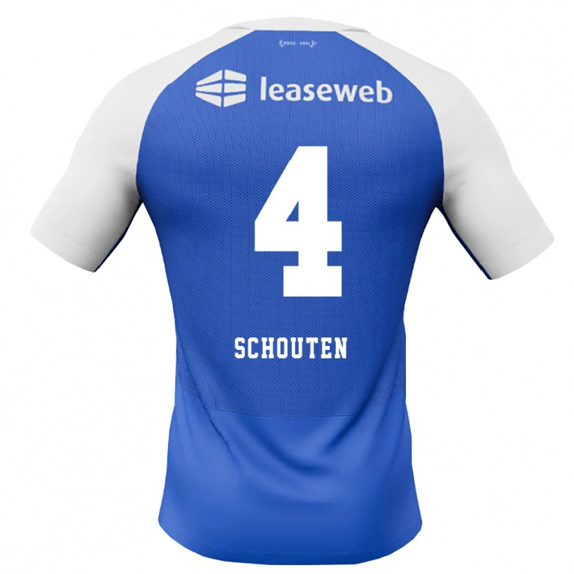 Danxen Dame Lewis Schouten #4 Blå Dodger Rød Hvit Bortetrøye Drakt Trøye 2026/27 Skjorter T-Skjorte