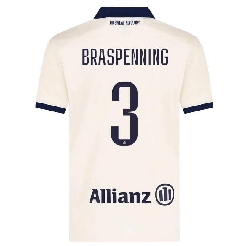 Danxen Dame Daan Braspenning #3 Beige Svart Bortetrøye Drakt Trøye 2026/27 Skjorter T-Skjorte