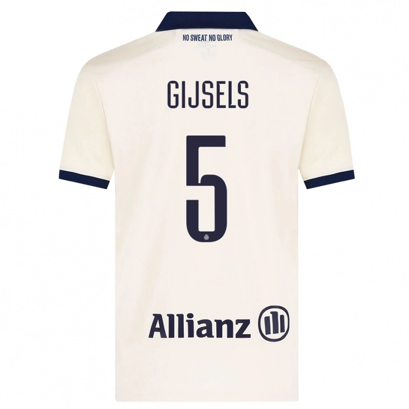 Danxen Dame Kellen Gijsels #5 Beige Svart Bortetrøye Drakt Trøye 2026/27 Skjorter T-Skjorte