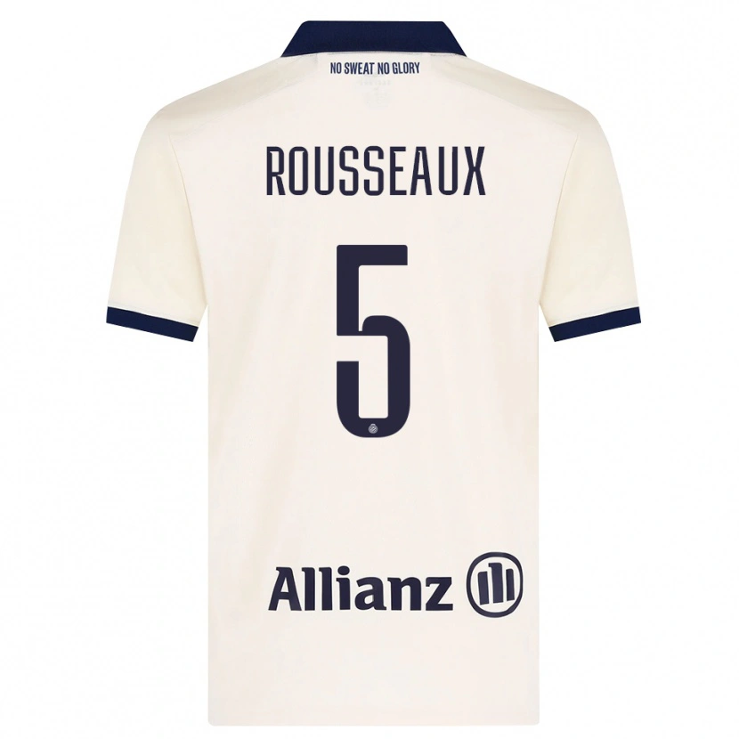 Danxen Dame Luca Rousseaux #5 Beige Svart Bortetrøye Drakt Trøye 2026/27 Skjorter T-Skjorte