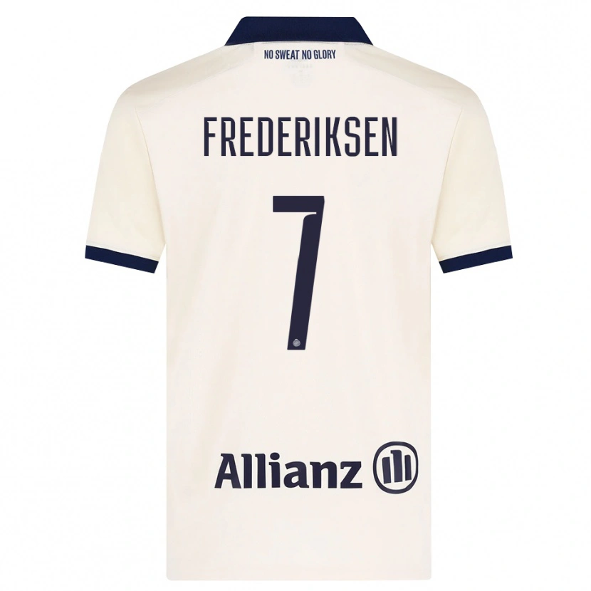 Danxen Dame Rebekka Frederiksen #7 Beige Svart Bortetrøye Drakt Trøye 2026/27 Skjorter T-Skjorte