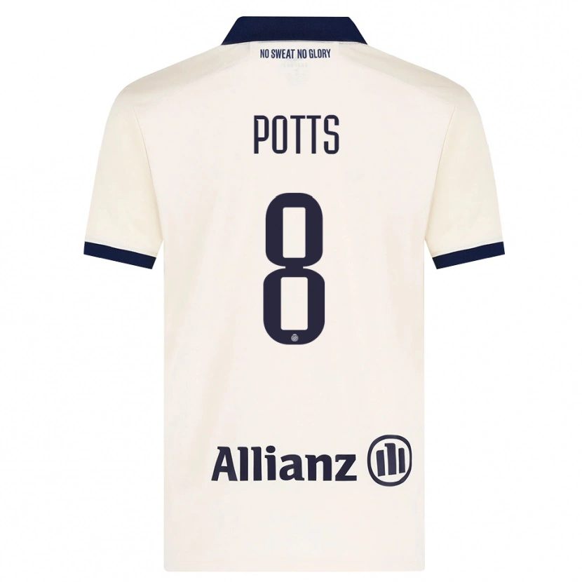 Danxen Dame Freddie Potts #8 Beige Svart Bortetrøye Drakt Trøye 2026/27 Skjorter T-Skjorte