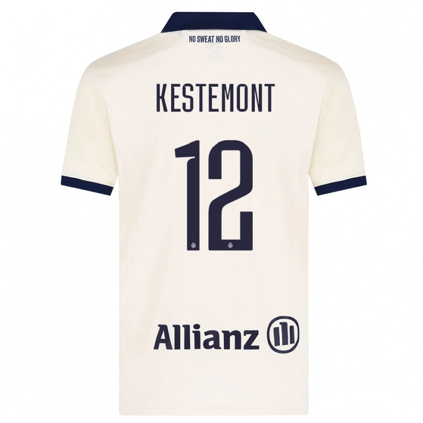 Danxen Dame Thibeau Kestemont #12 Beige Svart Bortetrøye Drakt Trøye 2026/27 Skjorter T-Skjorte