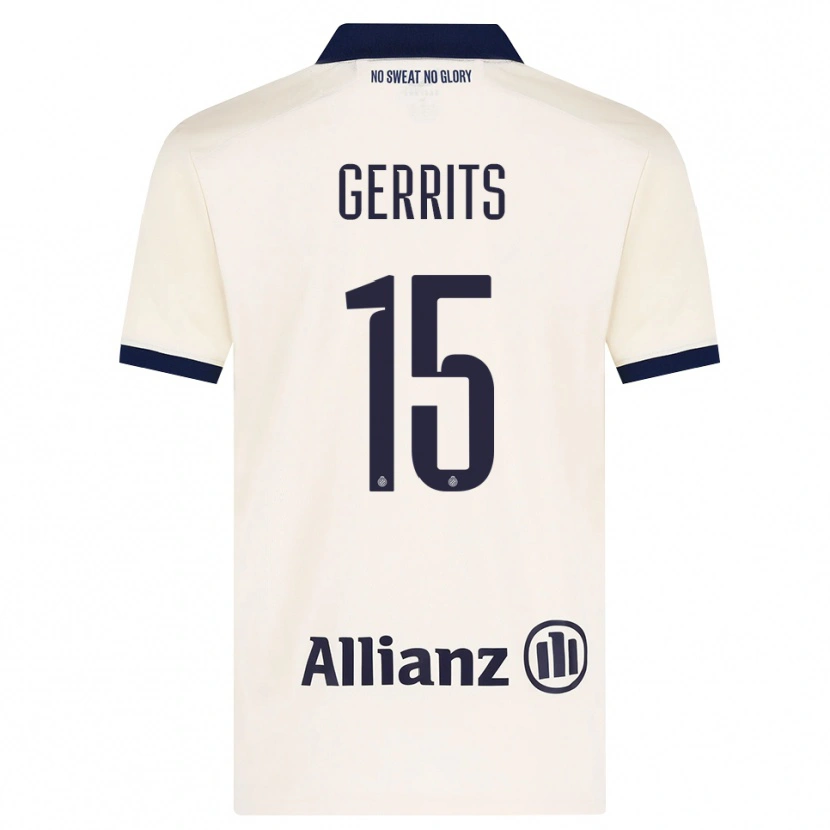 Danxen Dame Melanie Gerrits #15 Beige Svart Bortetrøye Drakt Trøye 2026/27 Skjorter T-Skjorte