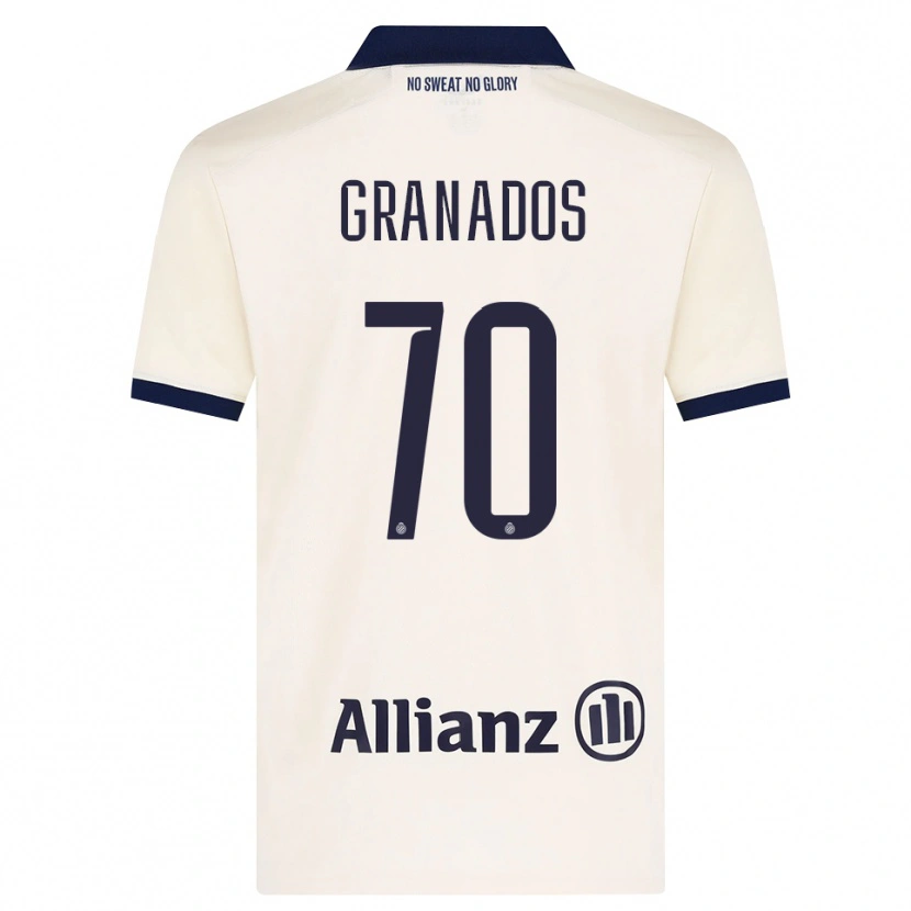 Danxen Dame Alejandro Granados #70 Beige Svart Bortetrøye Drakt Trøye 2026/27 Skjorter T-Skjorte
