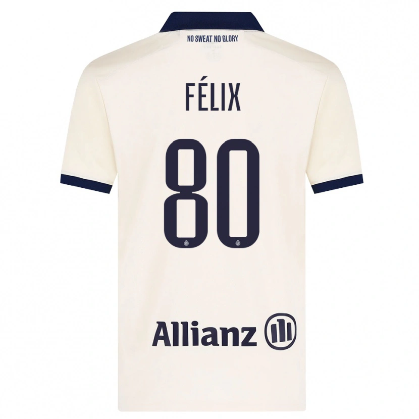 Danxen Dame Félix Lemaréchal #80 Beige Svart Bortetrøye Drakt Trøye 2026/27 Skjorter T-Skjorte