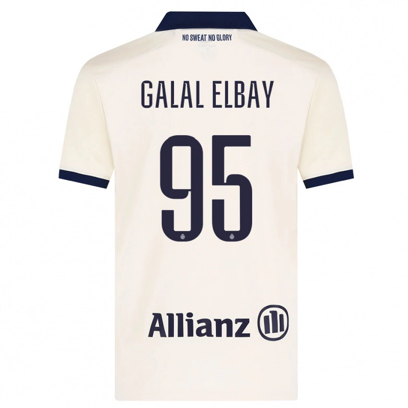 Danxen Dame Mohamed Galal Elbay #95 Beige Svart Bortetrøye Drakt Trøye 2026/27 Skjorter T-Skjorte