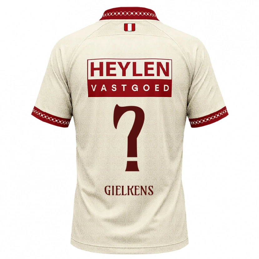 Danxen Dame Mathijs Gielkens #0 Beige Rød Bortetrøye Drakt Trøye 2026/27 Skjorter T-Skjorte