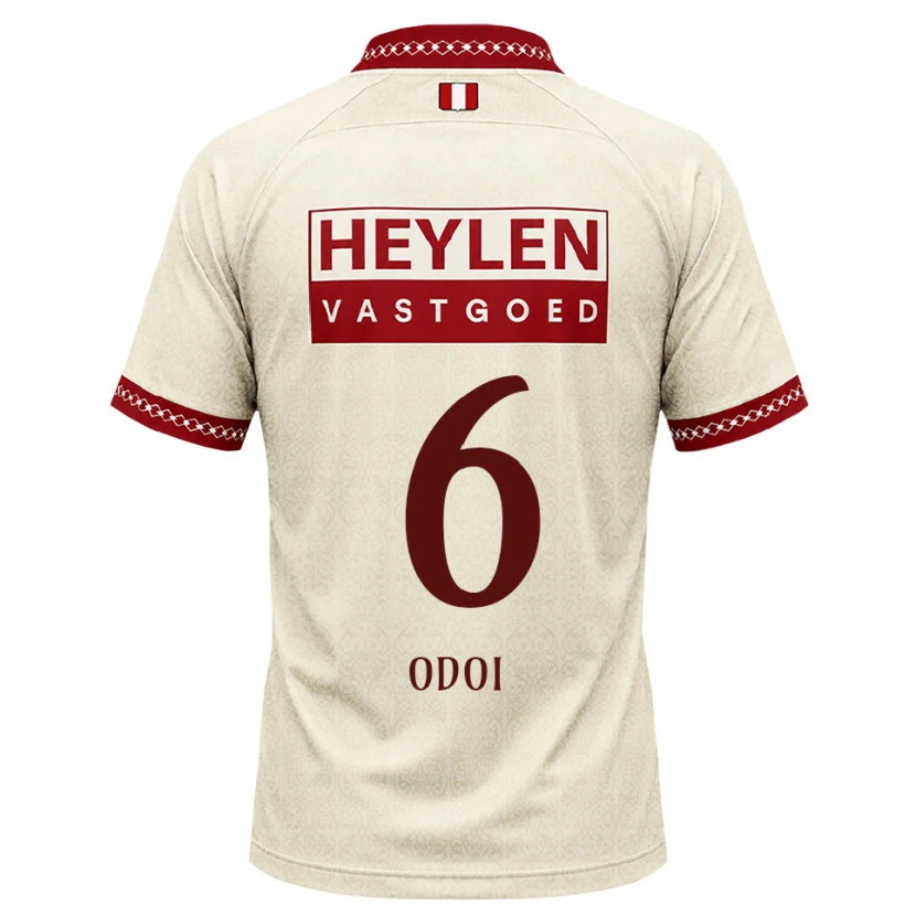 Danxen Dame Denis Odoi #6 Beige Rød Bortetrøye Drakt Trøye 2026/27 Skjorter T-Skjorte