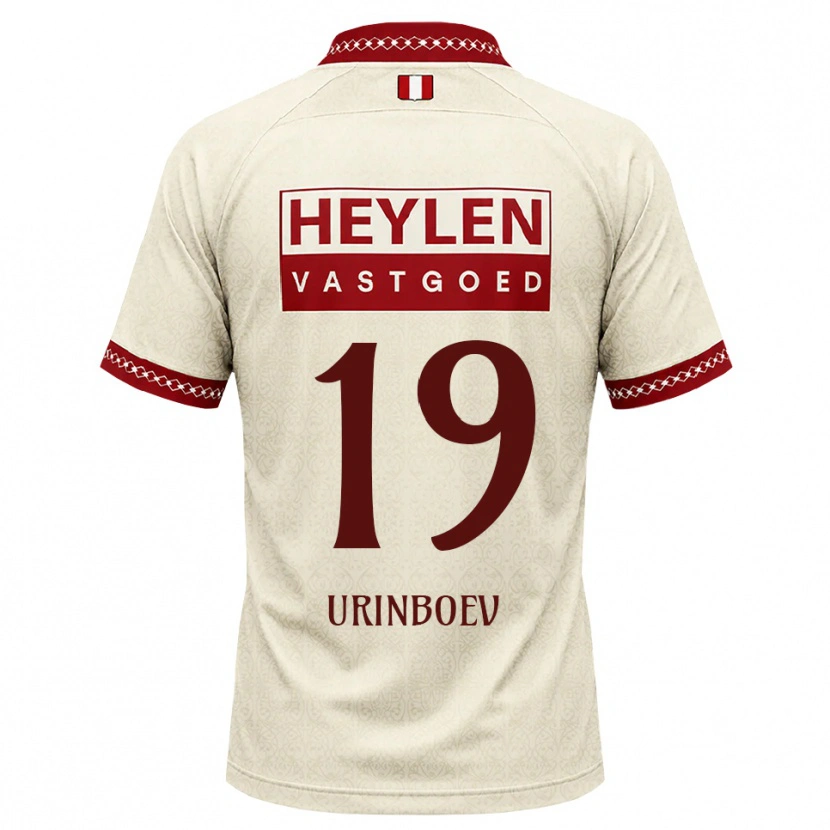 Danxen Dame Mukhammadali Urinboev #19 Beige Rød Bortetrøye Drakt Trøye 2026/27 Skjorter T-Skjorte
