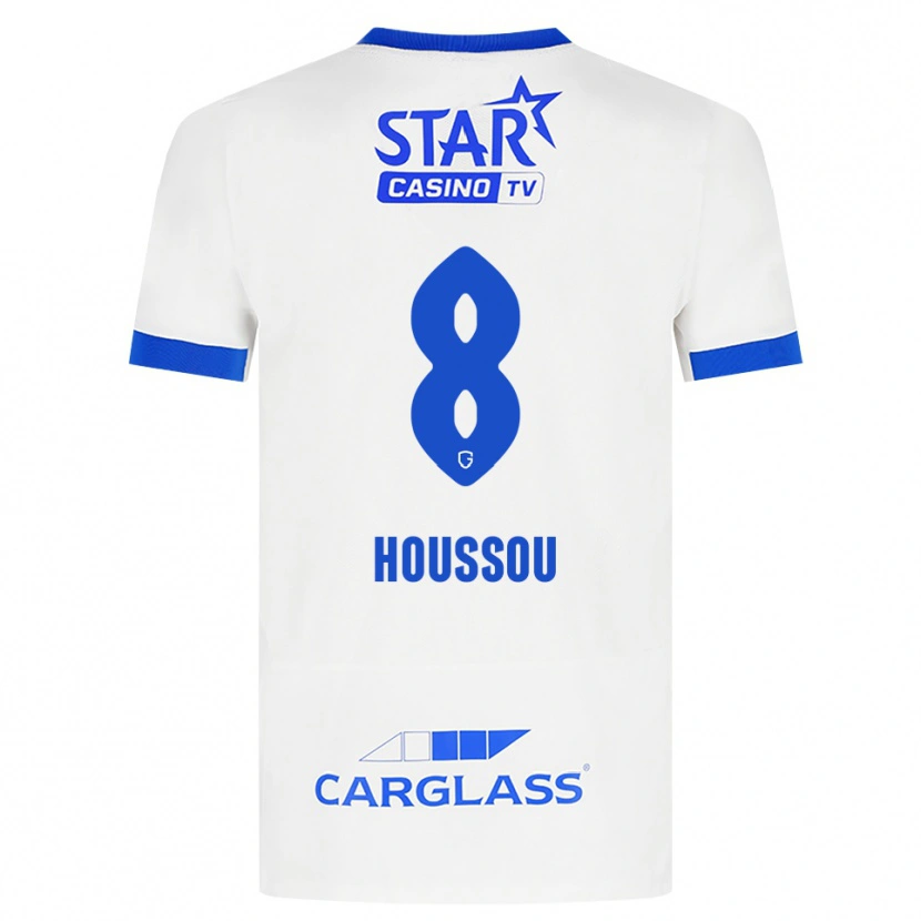 Danxen Dame Josué Houssou #8 Hvit Blå Bortetrøye Drakt Trøye 2026/27 Skjorter T-Skjorte