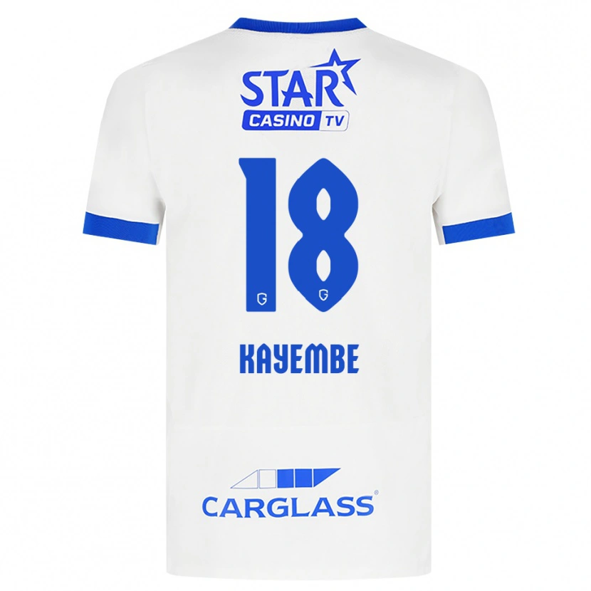 Danxen Dame Joris Kayembe #18 Hvit Blå Bortetrøye Drakt Trøye 2026/27 Skjorter T-Skjorte