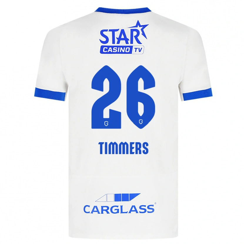 Danxen Dame Sebastiaan Timmers #26 Hvit Blå Bortetrøye Drakt Trøye 2026/27 Skjorter T-Skjorte