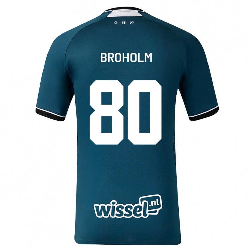 Danxen Dame Marius Broholm #80 Mørk Skifergrå Hvit Bortetrøye Drakt Trøye 2026/27 Skjorter T-Skjorte