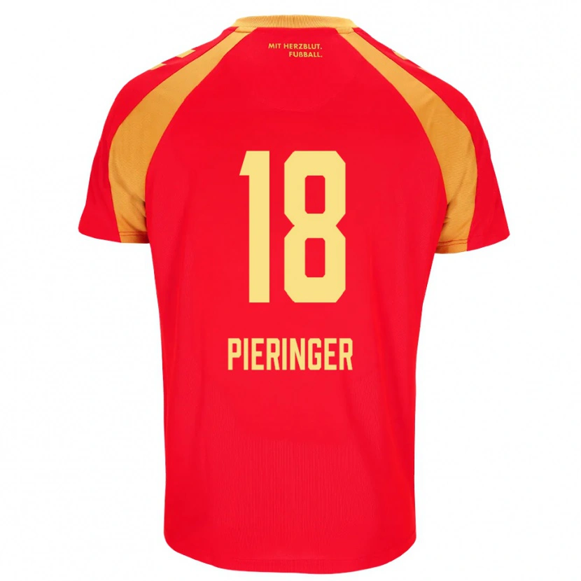 Danxen Dame Marvin Pieringer #18 Rød Oransje Svart Bortetrøye Drakt Trøye 2026/27 Skjorter T-Skjorte
