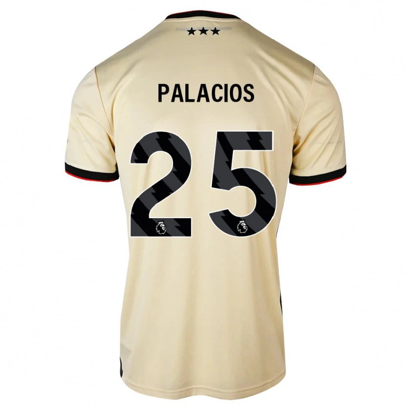 Danxen Dame Exequiel Palacios #25 Lemonchiffon Svart Rød Bortetrøye Drakt Trøye 2026/27 Skjorter T-Skjorte