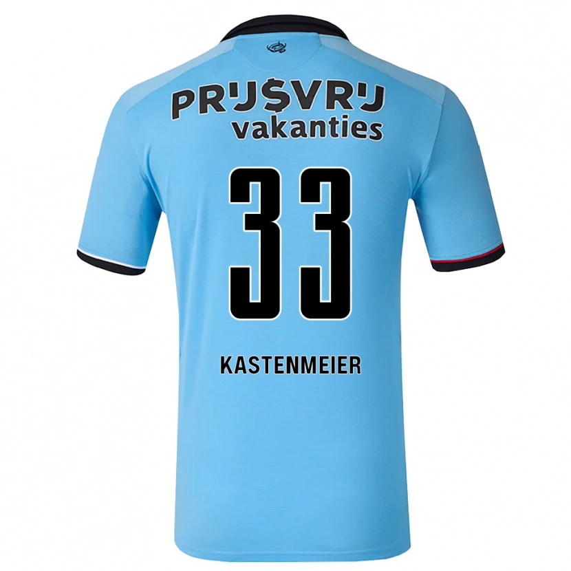 Danxen Dame Florian Kastenmeier #33 Himmelblå Svart Rød Bortetrøye Drakt Trøye 2026/27 Skjorter T-Skjorte