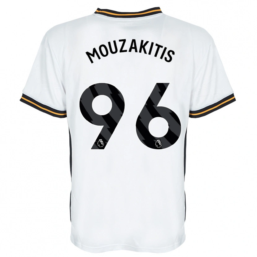 Danxen Dame Christos Mouzakitis #96 Hvit Oransje Svart Bortetrøye Drakt Trøye 2026/27 Skjorter T-Skjorte