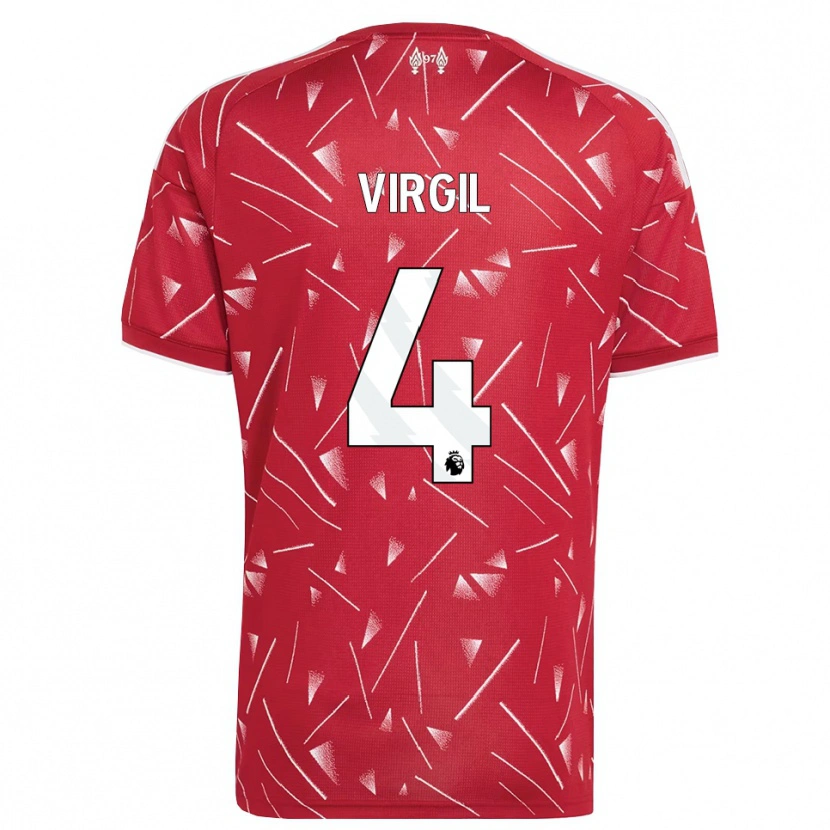 Danxen Barn Virgil Van Dijk #4 Hvit Rød Hjemmetrøye Drakt Trøye 2026/27 Skjorter T-Skjorte