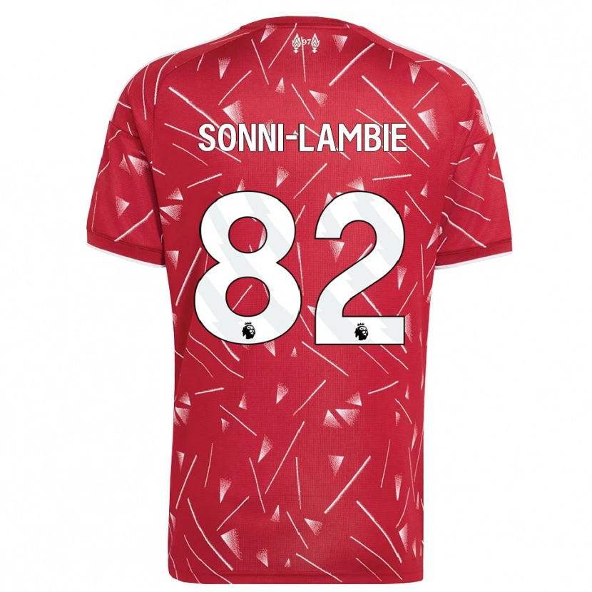 Danxen Barn Joshua Sonni-Lambie #82 Hvit Rød Hjemmetrøye Drakt Trøye 2026/27 Skjorter T-Skjorte