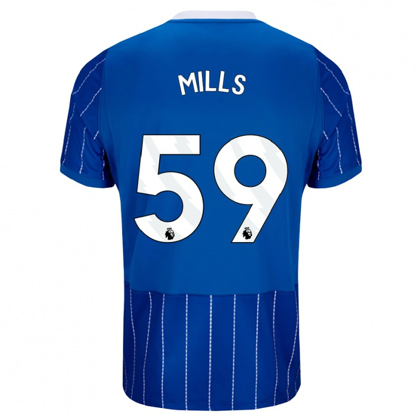 Danxen Barn Harry Mills #59 Mellomblå Hvit Hjemmetrøye Drakt Trøye 2026/27 Skjorter T-Skjorte