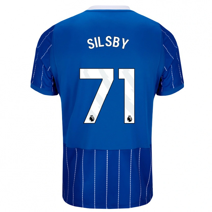 Danxen Barn Tyler Silsby #71 Mellomblå Hvit Hjemmetrøye Drakt Trøye 2026/27 Skjorter T-Skjorte