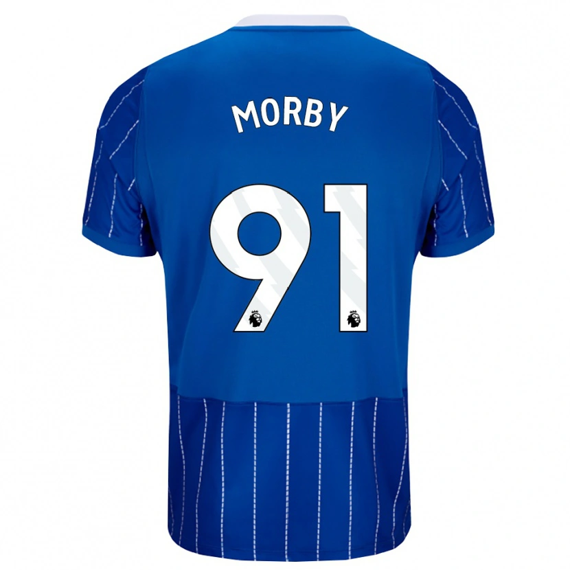 Danxen Barn Jackson Morby #91 Mellomblå Hvit Hjemmetrøye Drakt Trøye 2026/27 Skjorter T-Skjorte