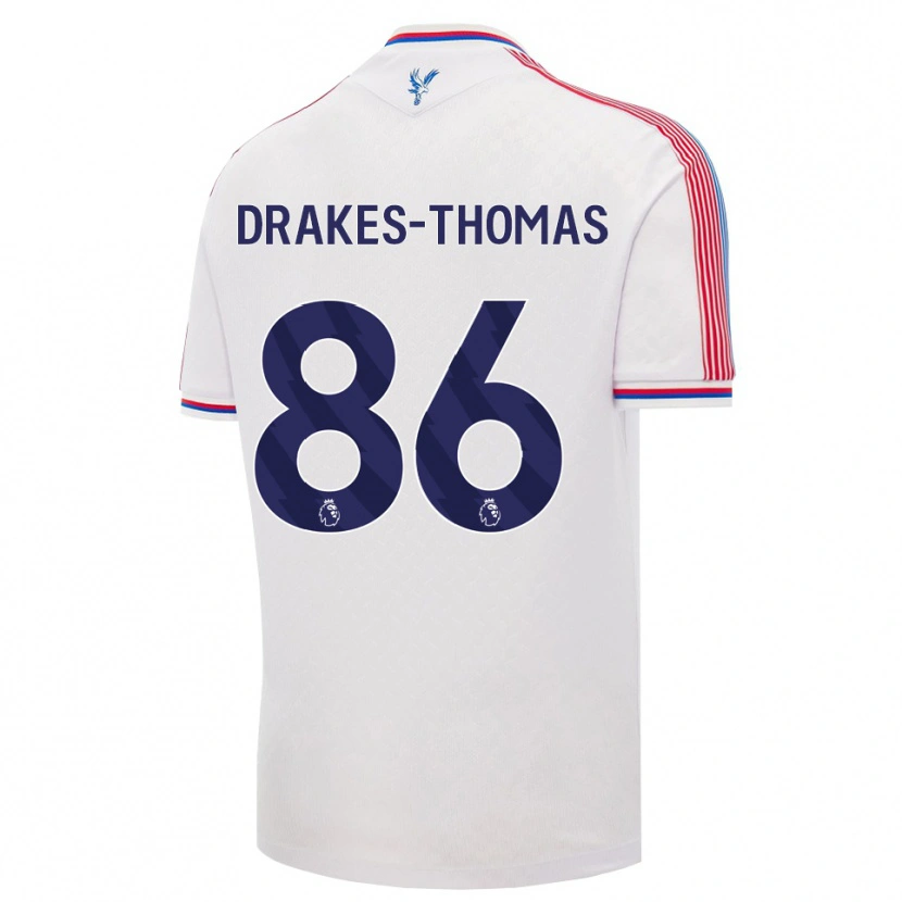 Danxen Barn Joél Drakes-Thomas #86 Hvit Rød Blå Hjemmetrøye Drakt Trøye 2026/27 Skjorter T-Skjorte