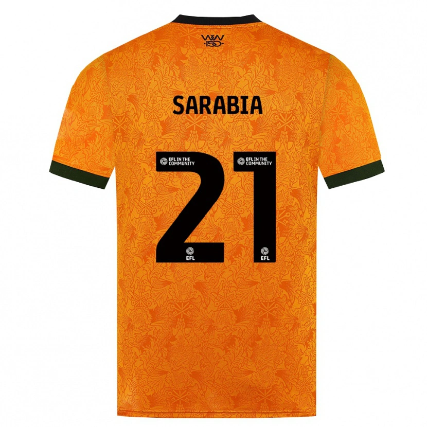Danxen Barn Pablo Sarabia #21 Oransje Svart Hjemmetrøye Drakt Trøye 2026/27 Skjorter T-Skjorte