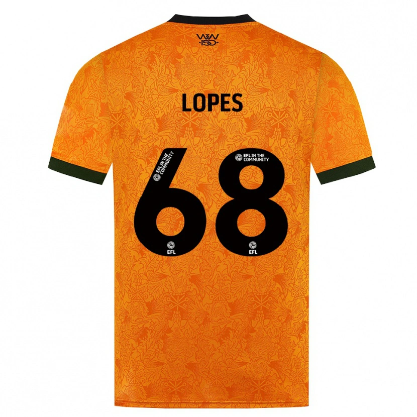Danxen Barn Leo Lopes #68 Oransje Svart Hjemmetrøye Drakt Trøye 2026/27 Skjorter T-Skjorte