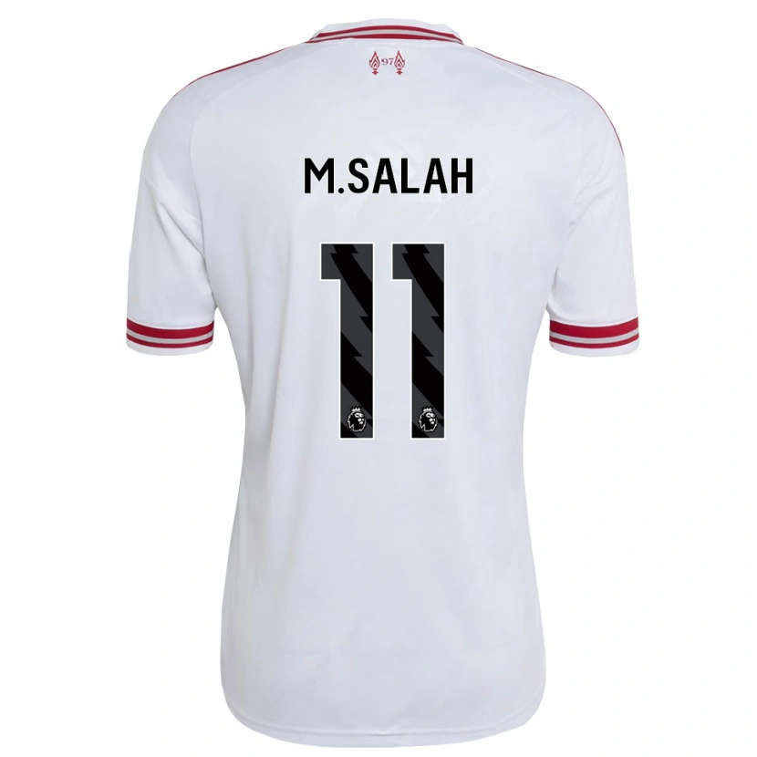 Danxen Barn Mohamed Salah #11 Rød Hvit Bortetrøye Drakt Trøye 2026/27 Skjorter T-Skjorte