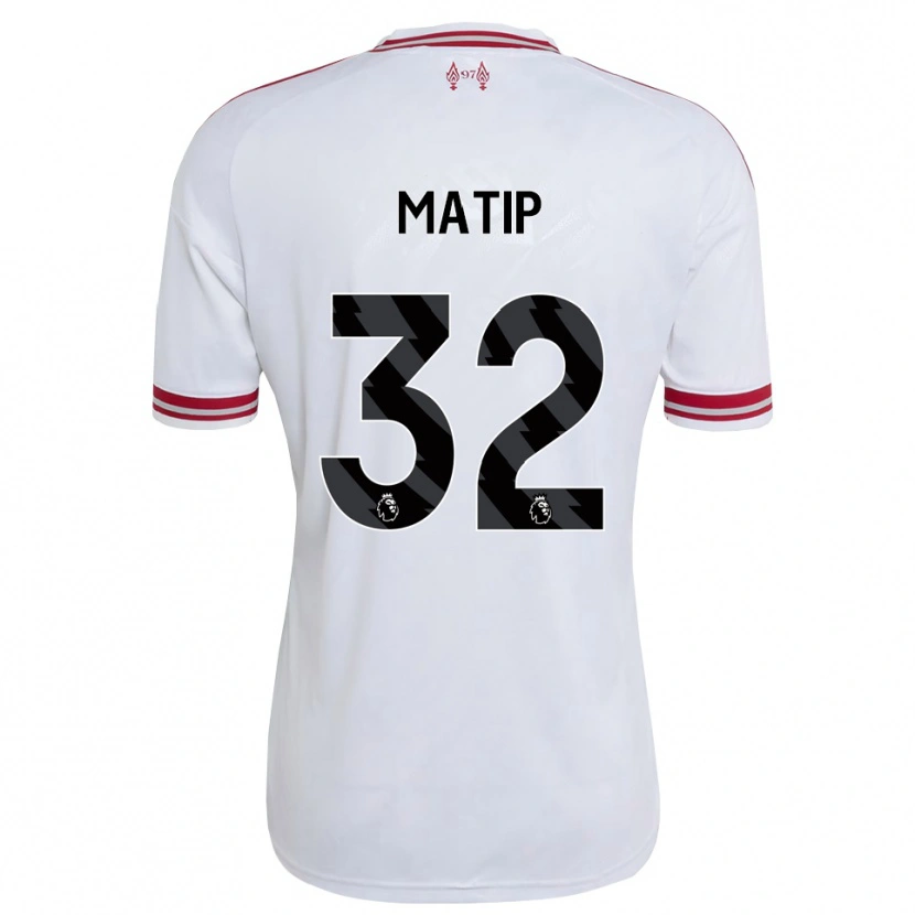 Danxen Barn Joel Matip #32 Rød Hvit Bortetrøye Drakt Trøye 2026/27 Skjorter T-Skjorte