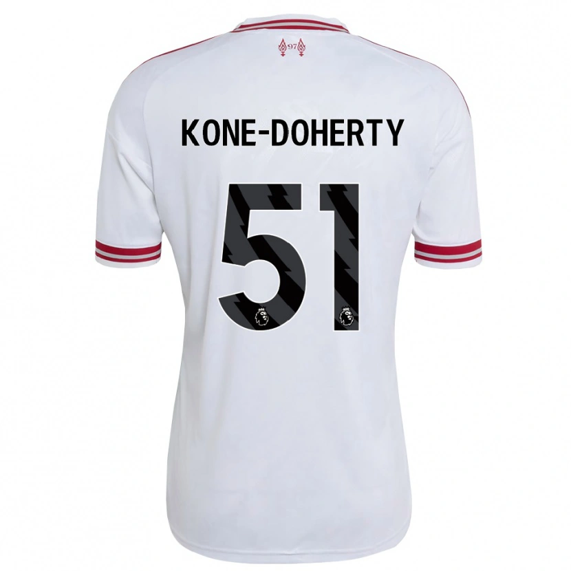Danxen Barn Trent Kone-Doherty #51 Rød Hvit Bortetrøye Drakt Trøye 2026/27 Skjorter T-Skjorte