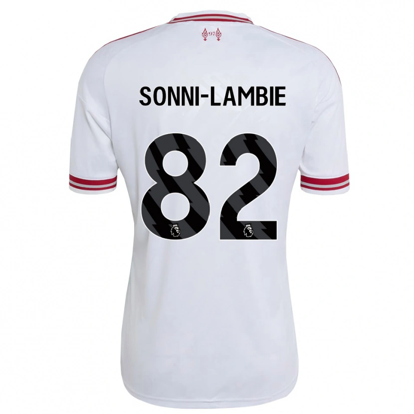 Danxen Barn Joshua Sonni-Lambie #82 Rød Hvit Bortetrøye Drakt Trøye 2026/27 Skjorter T-Skjorte