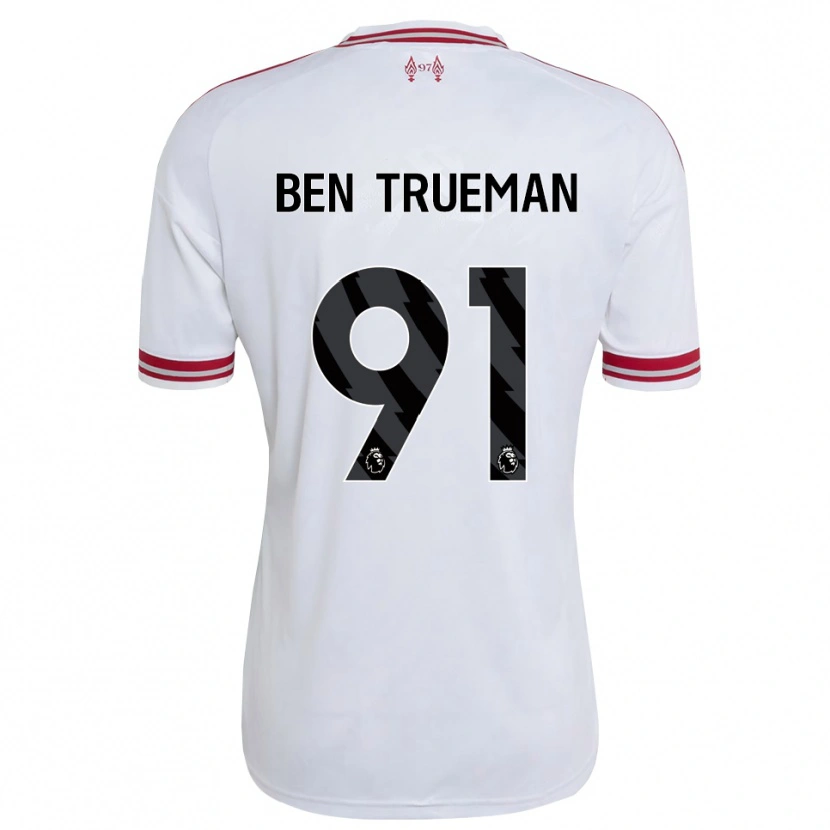 Danxen Barn Ben Trueman #91 Rød Hvit Bortetrøye Drakt Trøye 2026/27 Skjorter T-Skjorte