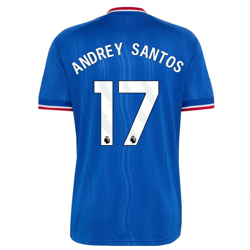 Danxen Barn Andrey Santos #17 Blå Hvit Rød Bortetrøye Drakt Trøye 2026/27 Skjorter T-Skjorte