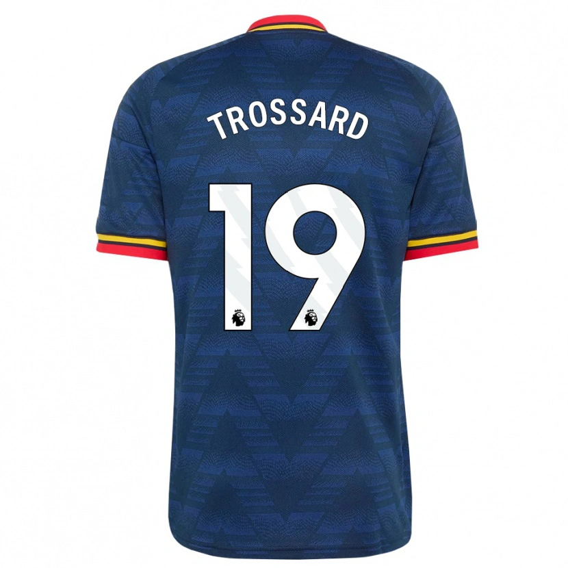 Danxen Barn Leandro Trossard #19 Midnattblå Gul Rød Bortetrøye Drakt Trøye 2026/27 Skjorter T-Skjorte