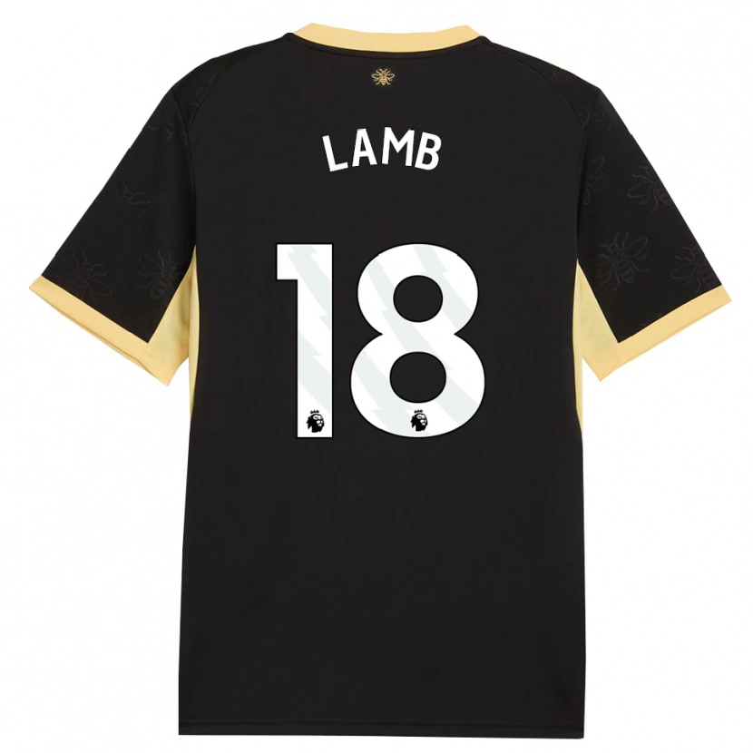 Danxen Barn Teddie Lamb #18 Svart Gul Bortetrøye Drakt Trøye 2026/27 Skjorter T-Skjorte