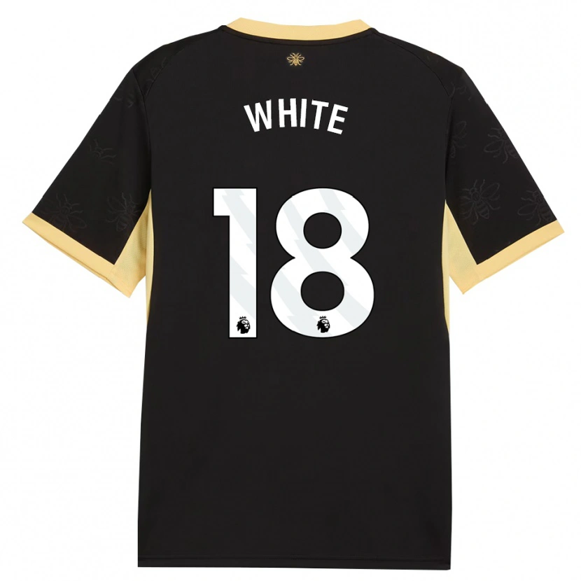 Danxen Barn Ellen White #18 Svart Gul Bortetrøye Drakt Trøye 2026/27 Skjorter T-Skjorte
