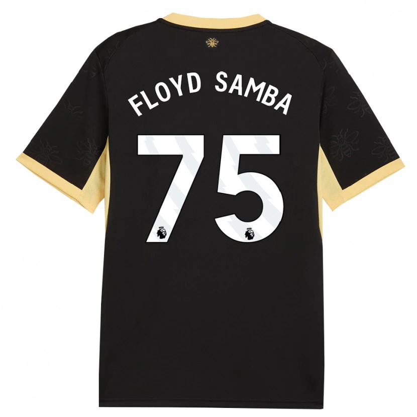 Danxen Barn Floyd Samba #75 Svart Gul Bortetrøye Drakt Trøye 2026/27 Skjorter T-Skjorte