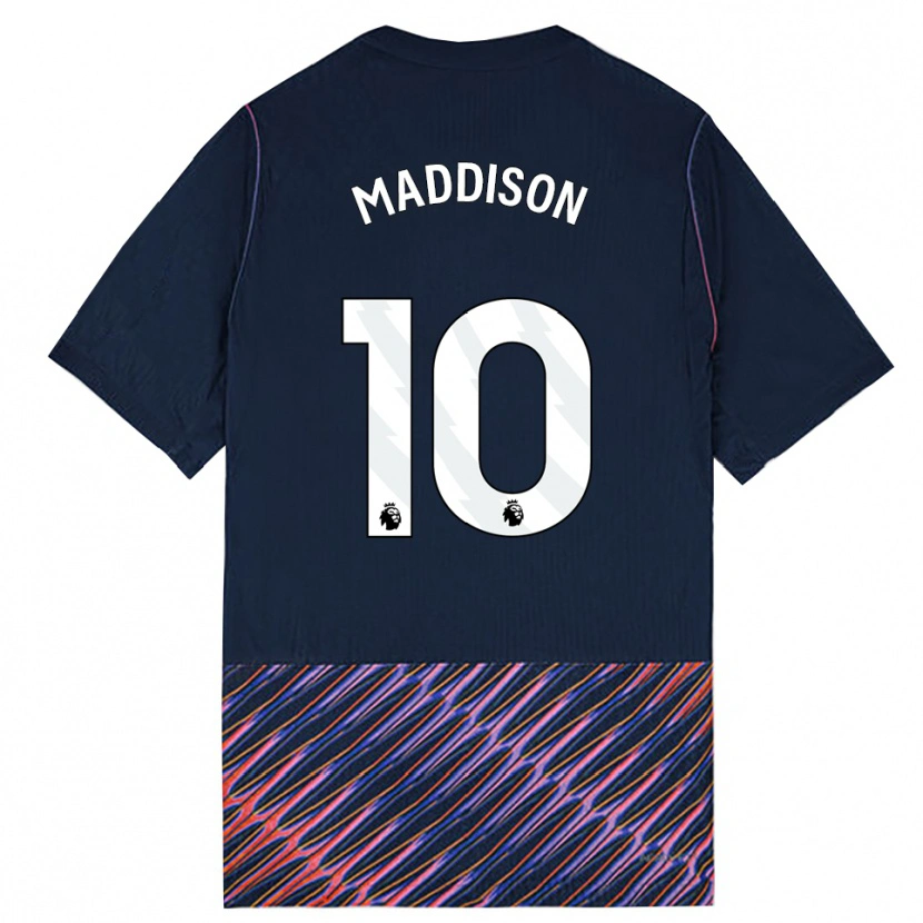 Danxen Barn James Maddison #10 Kongeblå Hvit Bortetrøye Drakt Trøye 2026/27 Skjorter T-Skjorte