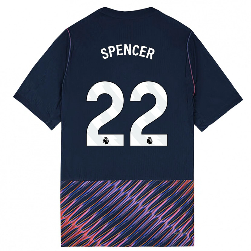 Danxen Barn Rebecca Spencer #22 Kongeblå Hvit Bortetrøye Drakt Trøye 2026/27 Skjorter T-Skjorte