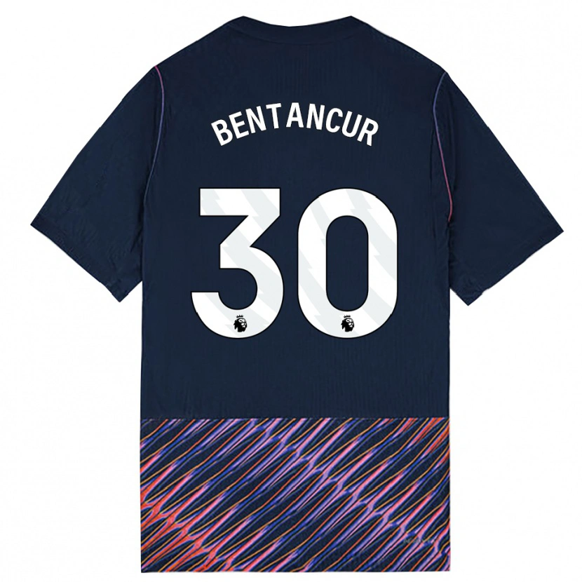 Danxen Barn Rodrigo Bentancur #30 Kongeblå Hvit Bortetrøye Drakt Trøye 2026/27 Skjorter T-Skjorte
