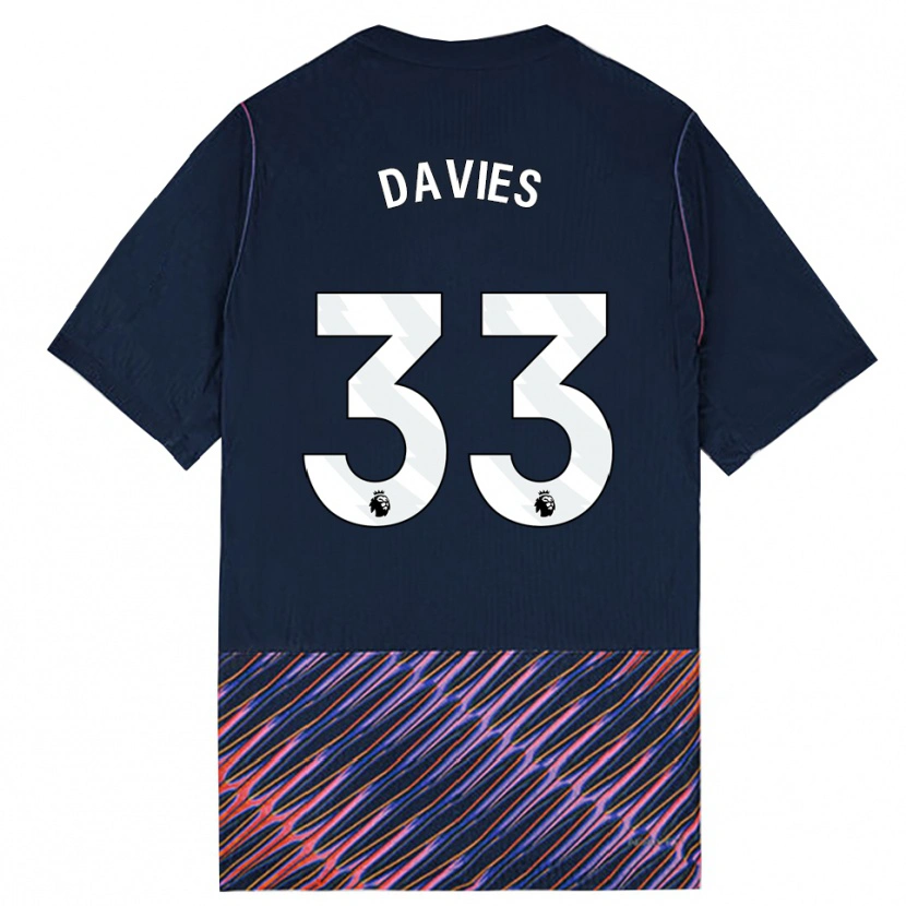 Danxen Barn Ben Davies #33 Kongeblå Hvit Bortetrøye Drakt Trøye 2026/27 Skjorter T-Skjorte