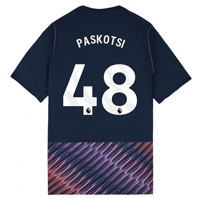 Danxen Barn Maksim Paskotsi #48 Kongeblå Hvit Bortetrøye Drakt Trøye 2026/27 Skjorter T-Skjorte