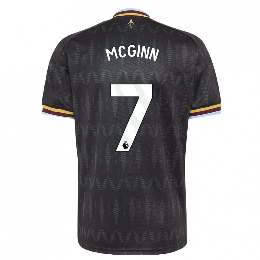 Danxen Barn John Mcginn #7 Blå Kornblomst Svart Gul Bortetrøye Drakt Trøye 2026/27 Skjorter T-Skjorte