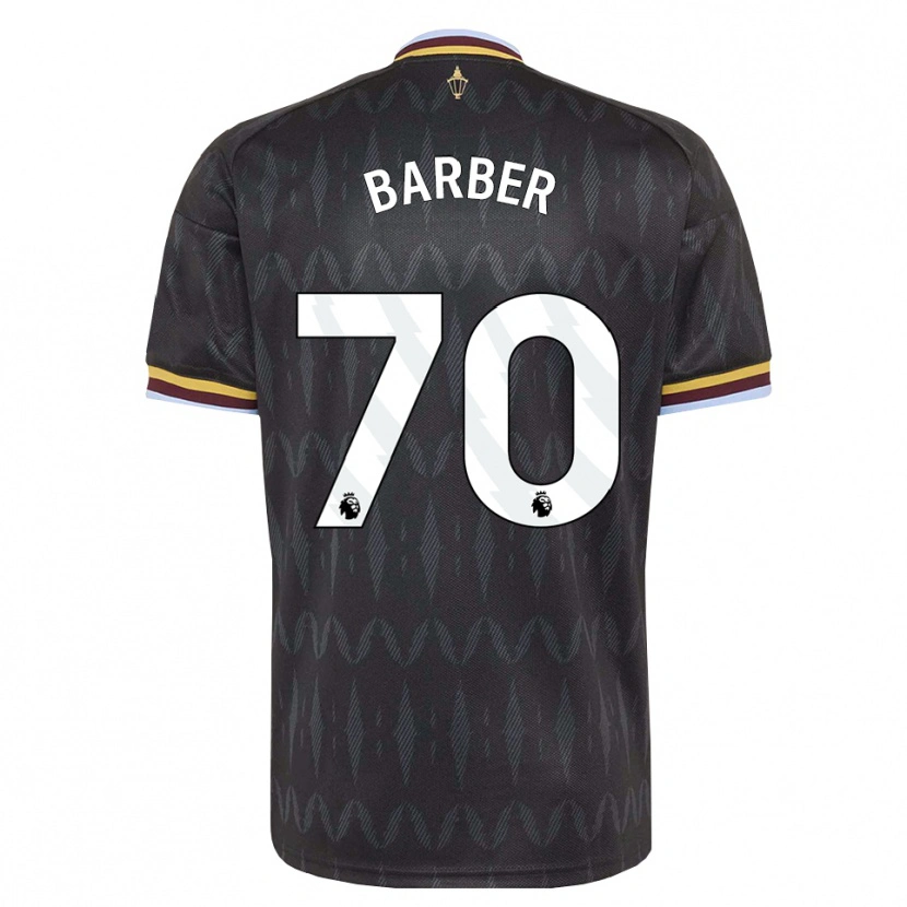 Danxen Barn Jayden Barber #70 Blå Kornblomst Svart Gul Bortetrøye Drakt Trøye 2026/27 Skjorter T-Skjorte