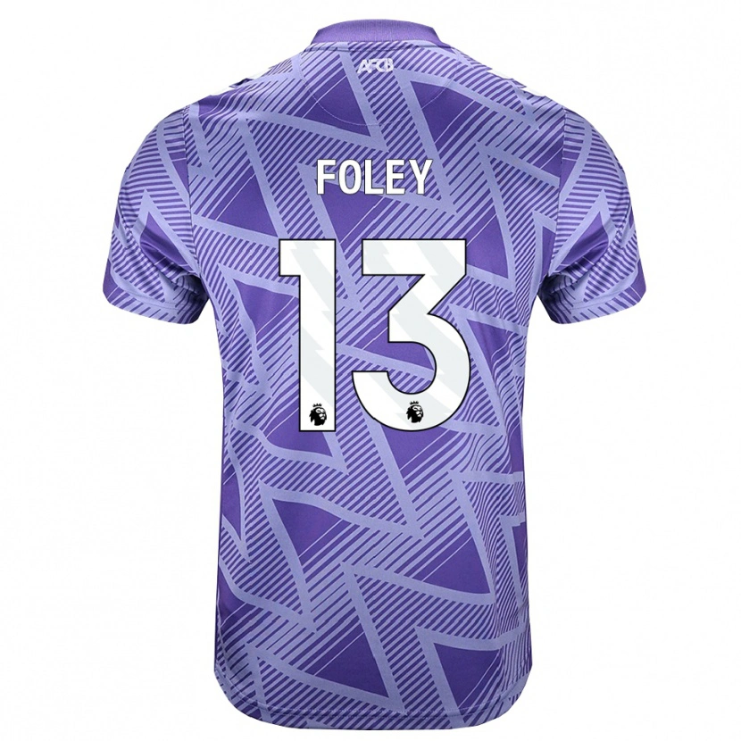 Danxen Barn Erin Foley #13 Blek Fiolettrød Hvit Bortetrøye Drakt Trøye 2026/27 Skjorter T-Skjorte